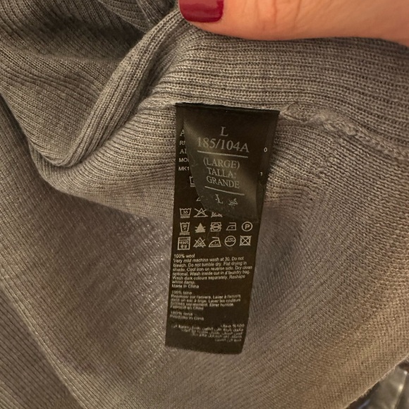 NWT - ALLSAINTS mode merino open cardigan - large - twilight blue - Picture 8 of 8